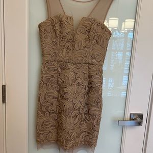 BCBG MaxAzria Abigail Champagne Cocktail Dress